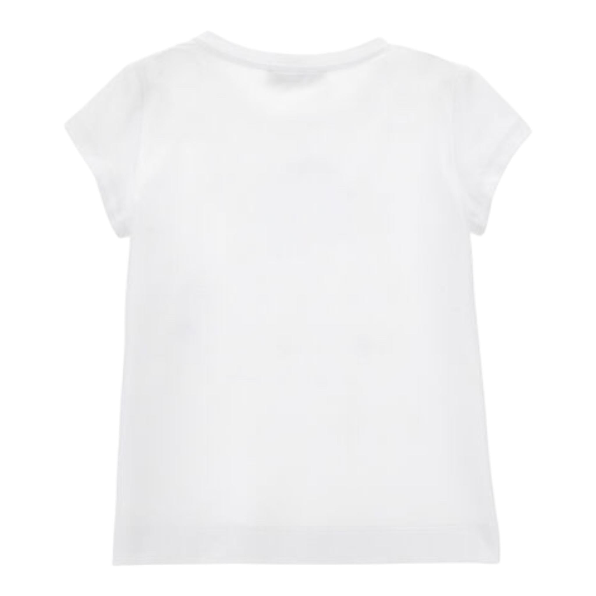Monnalisa T-Shirt Girocollo Tinta Unita con Brillantini per Neonata 115622N BIANCO MONNALISA 