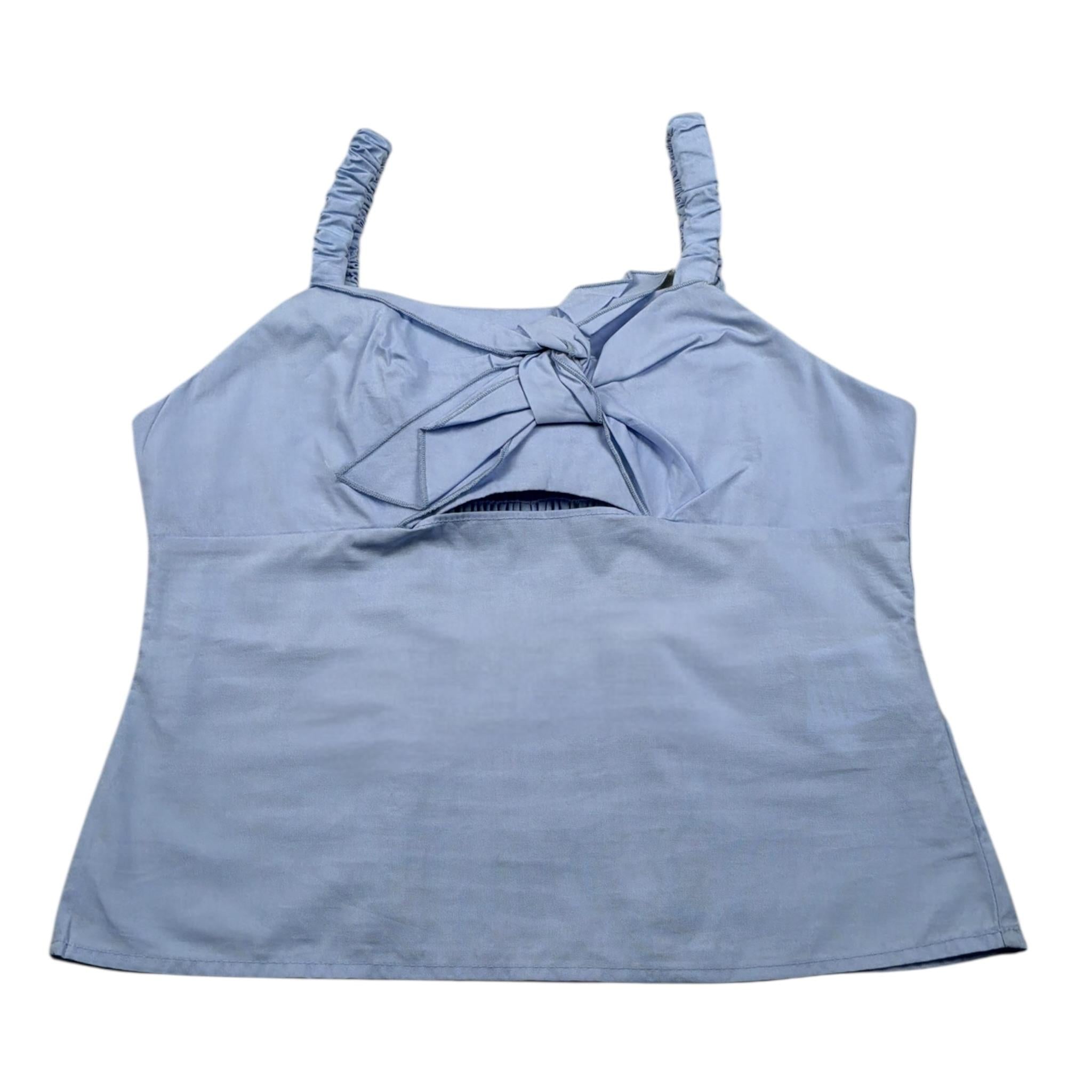 Lu Lu By Miss Grant Top Bretelline tinta unita Azzurro Polvere per Bambina LL2732 AZZURRO POLVERE LU LU BY MISS GRANT 