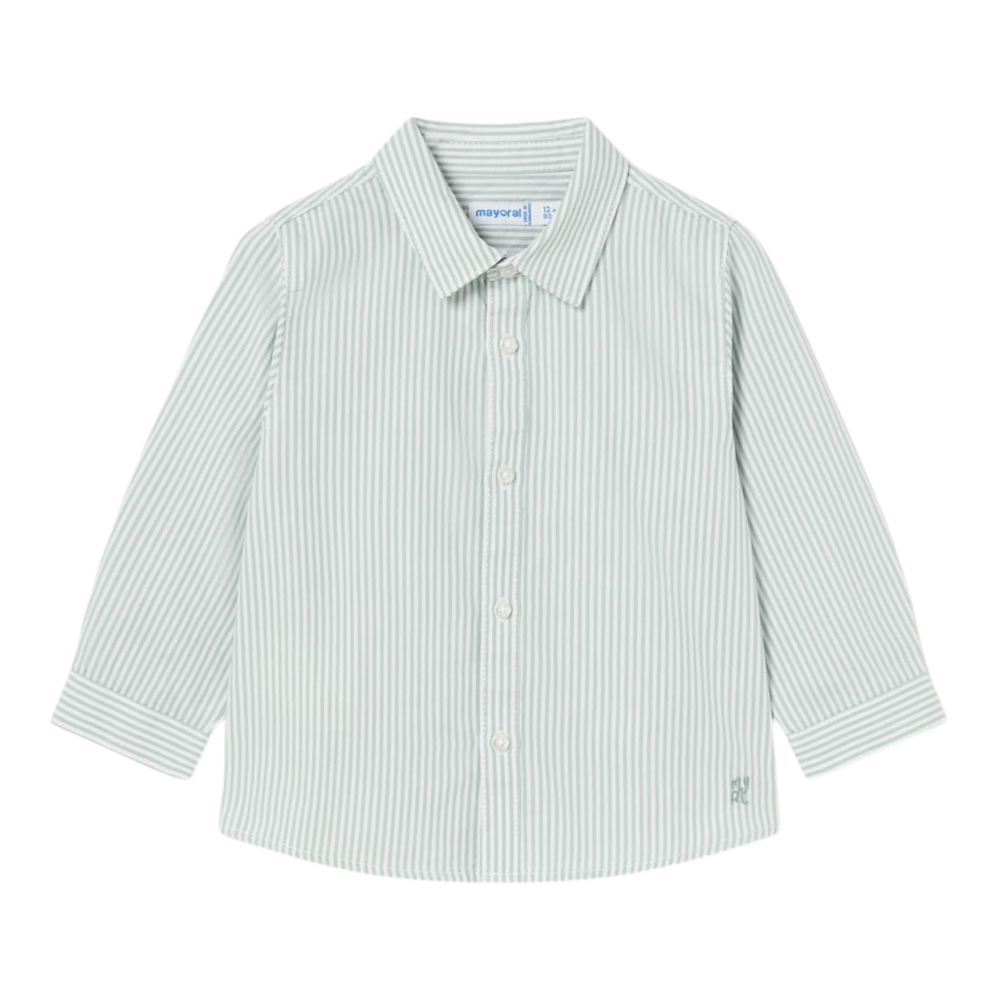 MAYORAL camicia manica lunga fantasia a righe Bianco/verde per Neonato 124X BIANCO/VERDE MAYORAL 