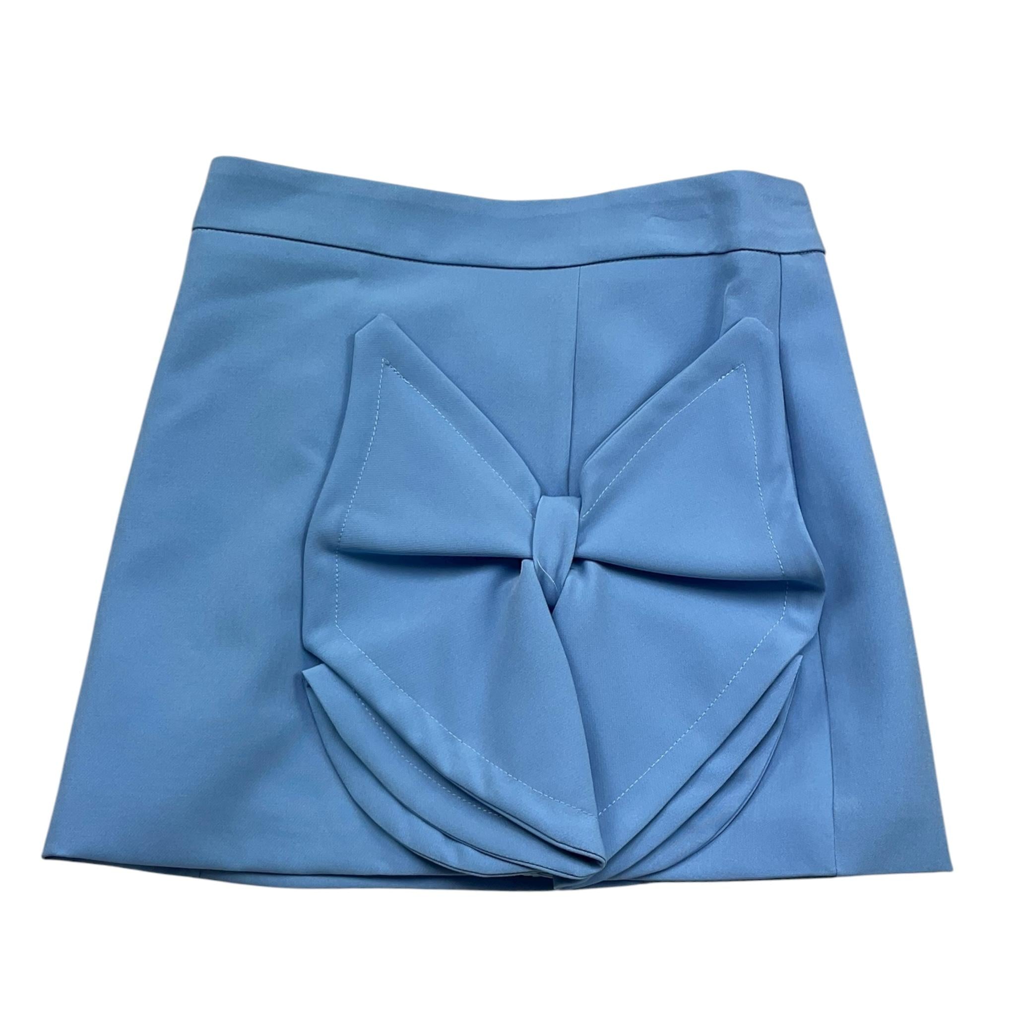 Petit Posh Gonna Tinta Unita con Fiocco per Bambina GFBS25018GO AZZURRO PETIT POSH 