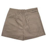 Monelli Kinder Shorts Einfarbig Mit Elastischer Taille Und Reißverschluss Beige Für Mädchen