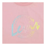 Levi'S T-Shirt Tinta Unita Girocollo con Stampa per Bambina 3EH190X ROSA LEVI'S 