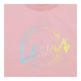 Levi'S T-Shirt Tinta Unita Girocollo con Stampa per Bambina 3EH190X ROSA LEVI'S 