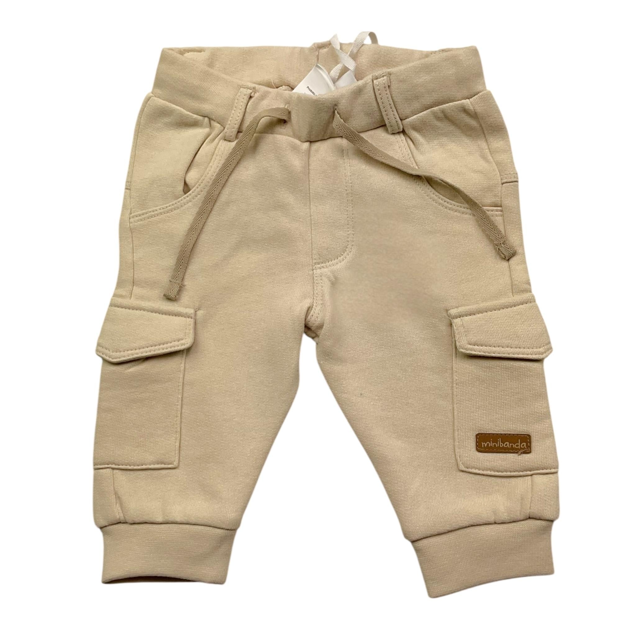 MINI BANDA pantalone tinta unita con tasconi Beige per Neonato 3A625 BEIGE MINI BANDA 