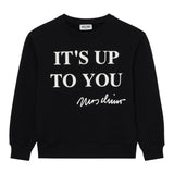 Moschino Felpa Chiusa Girocollo Tinta Unita per Bambino HDF06B NERO MOSCHINO 