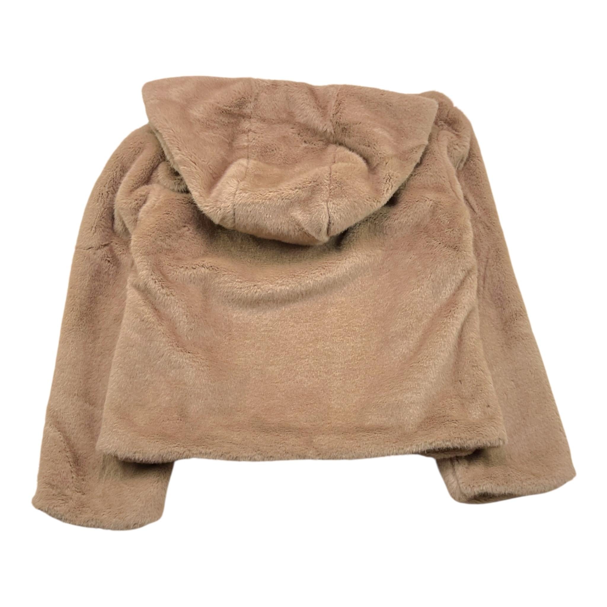 MANILA GRACE cappotto modello pelliccia tinta unita con cappuccio Marrone per Bambina MFJF24C059 MARRONE MANILA GRACE 