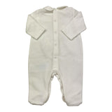 LE BEBE' tutina tinta unita con stampa Bianco per Neonata LBG5942 BIANCO LE BEBE' 