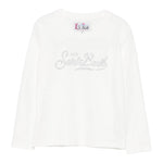 SAINT BARTH shirt girocollo tinta unita con brillantini Bianco per Bambina PENN001 BIANCO SAINT BARTH 