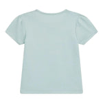 Guess T-Shirt Girocollo Tinta Unita con Logo per Neonata A5RI03K6YW4 VERDE ACQUA GUESS 