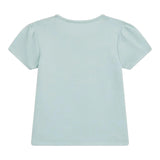 Guess T-Shirt Girocollo Tinta Unita con Logo per Neonata A5RI03K6YW4 VERDE ACQUA GUESS 