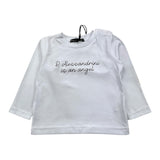 DANIELE ALESSANDRINI shirt girocollo tinta unita con stampa Bianco per Neonato 1291M00072XN BIANCO DANIELE ALESSANDRINI 