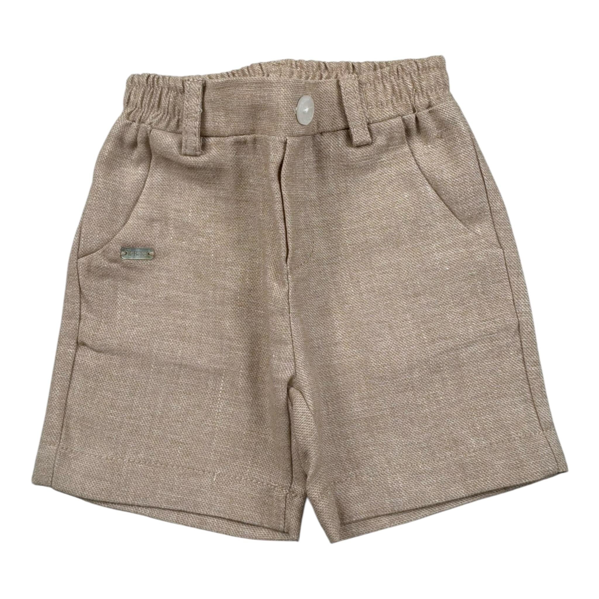 Le Bebe' Bermuda Tinta Unita con Elastico In Vita per Neonato LBB4027 BEIGE LE BEBE' 