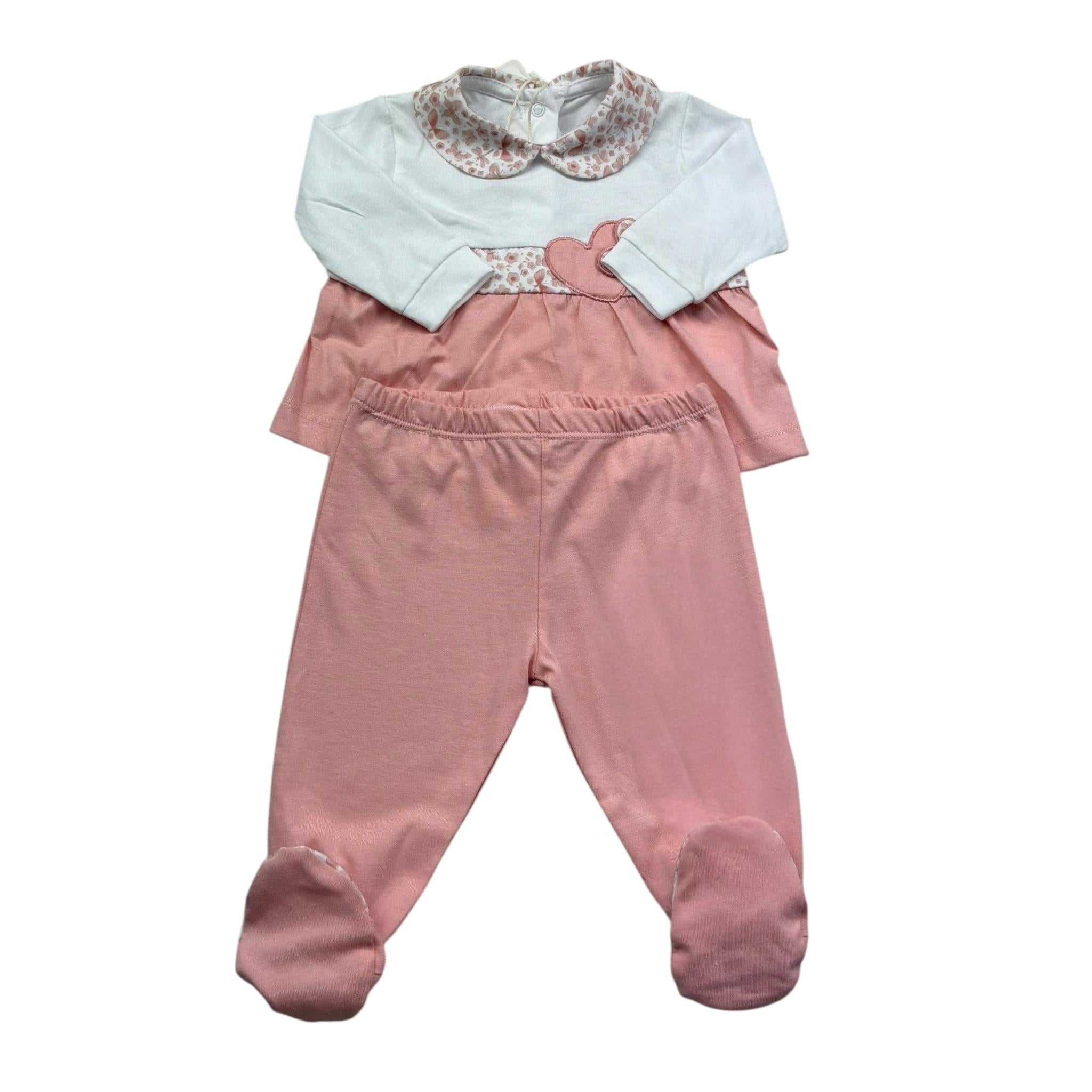 Isabel & Martinez Completo 2 Pezzi Shirt-Ghettina per Neonata IM25N430 BIANCO/ROSA ISABEL & MARTINEZ 