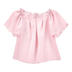 Monnalisa Camicia Mezza Manica Tinta Unita per Neonata 17E300 ROSA MONNALISA 