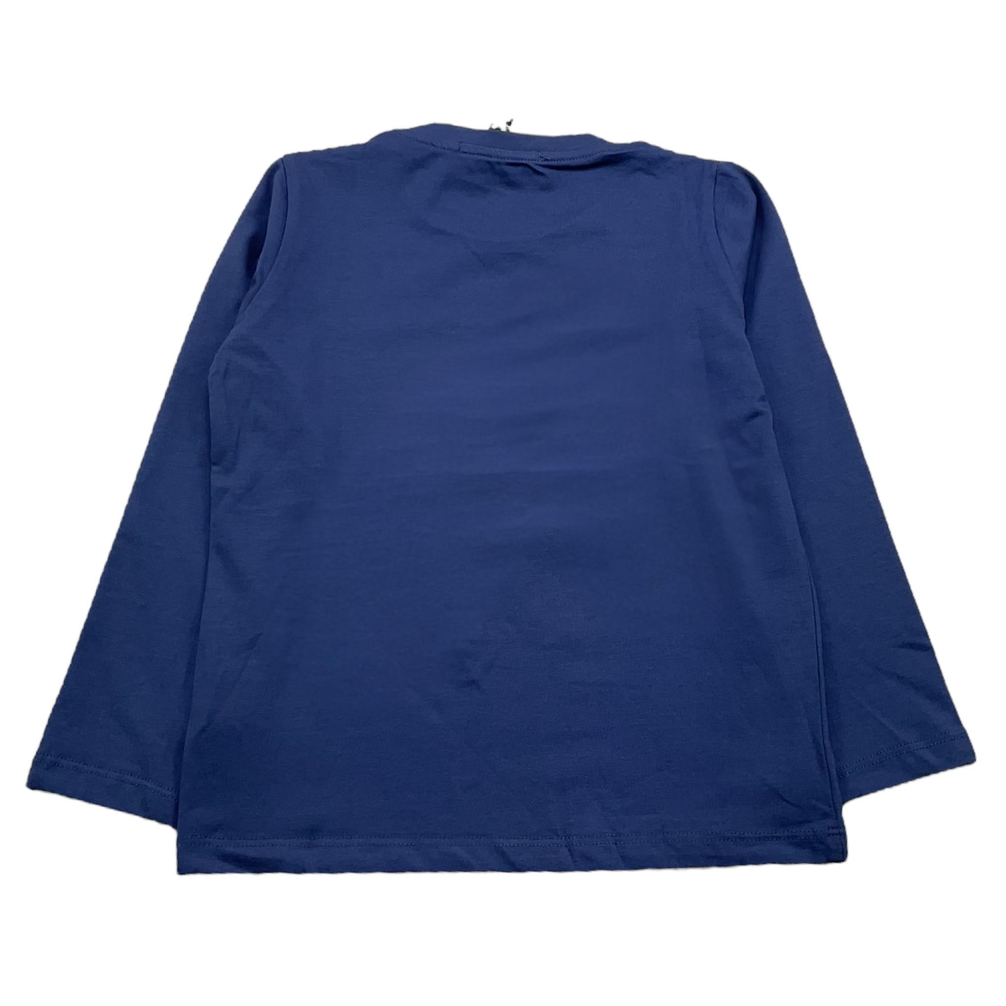 MOUSSE shirt girocollo tinta unita con stampa mario Blu per Bambino HKTL368N BLU MOUSSE 