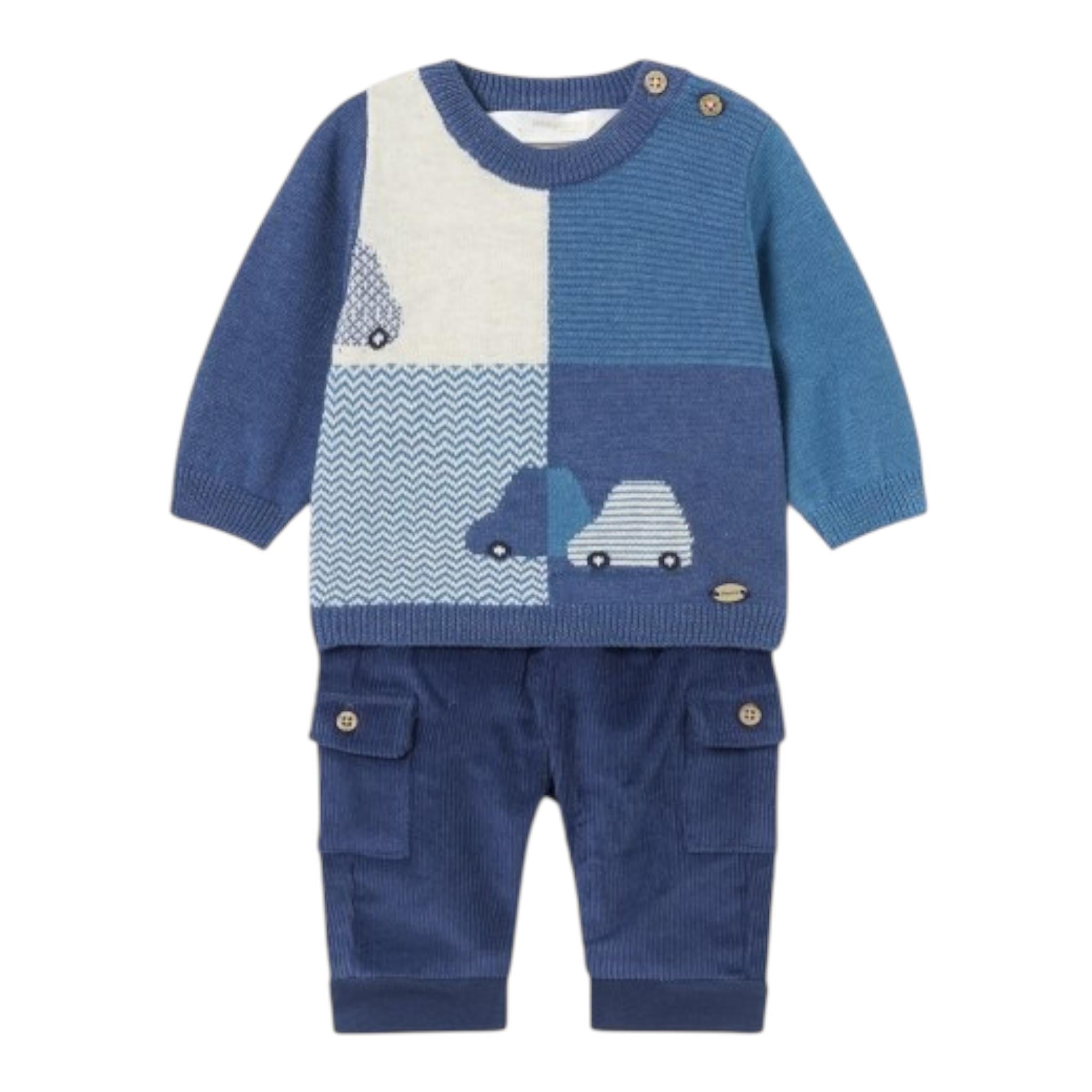 MAYORAL completo 2pz maglia-pantalone tinta unita Blu per Neonato 2529 BLU MAYORAL 