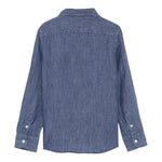 Saint Barth Camicia Manica Lunga Tinta Unita per Neonato AGN0001003N BLU SAINT BARTH 