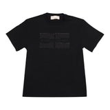 Elisabetta Franchi T-Shirt Girocollo Tinta Unita con Applicazioni Brillantini per Bambina EFTS230XXX NERO ELISABETTA FRANCHI 