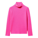 EMILIO PUCCI maglia a costine collo alto tinta unita Fuxia per Bambina PT9A60 FUXIA EMILIO PUCCI 