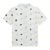 Guess Camicia Mezza Manica Tinta Unita con Stampe per Bambino N5GH01WBHQ1 BIANCO GUESS 