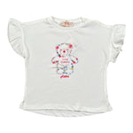 Please T-Shirt Girocollo tinta unita con Stampa Bianco per Neonata MBF4030G60 BIANCO PLEASE 