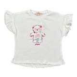 Please T-Shirt Girocollo tinta unita con Stampa Bianco per Neonata MBF4030G60 BIANCO PLEASE 