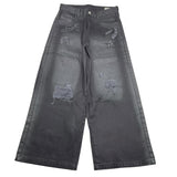DIESEL jeans tinta unita modello a palazzo con paillettes Nero per Bambina 00J41Q NERO DIESEL 