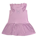 Liu Jo Abito Tinta Unita Giromanica con Brillantini per Bambina KA5091 LILLA LIU JO 