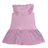 Liu Jo Abito Tinta Unita Giromanica con Brillantini per Bambina KA5091 LILLA LIU JO 