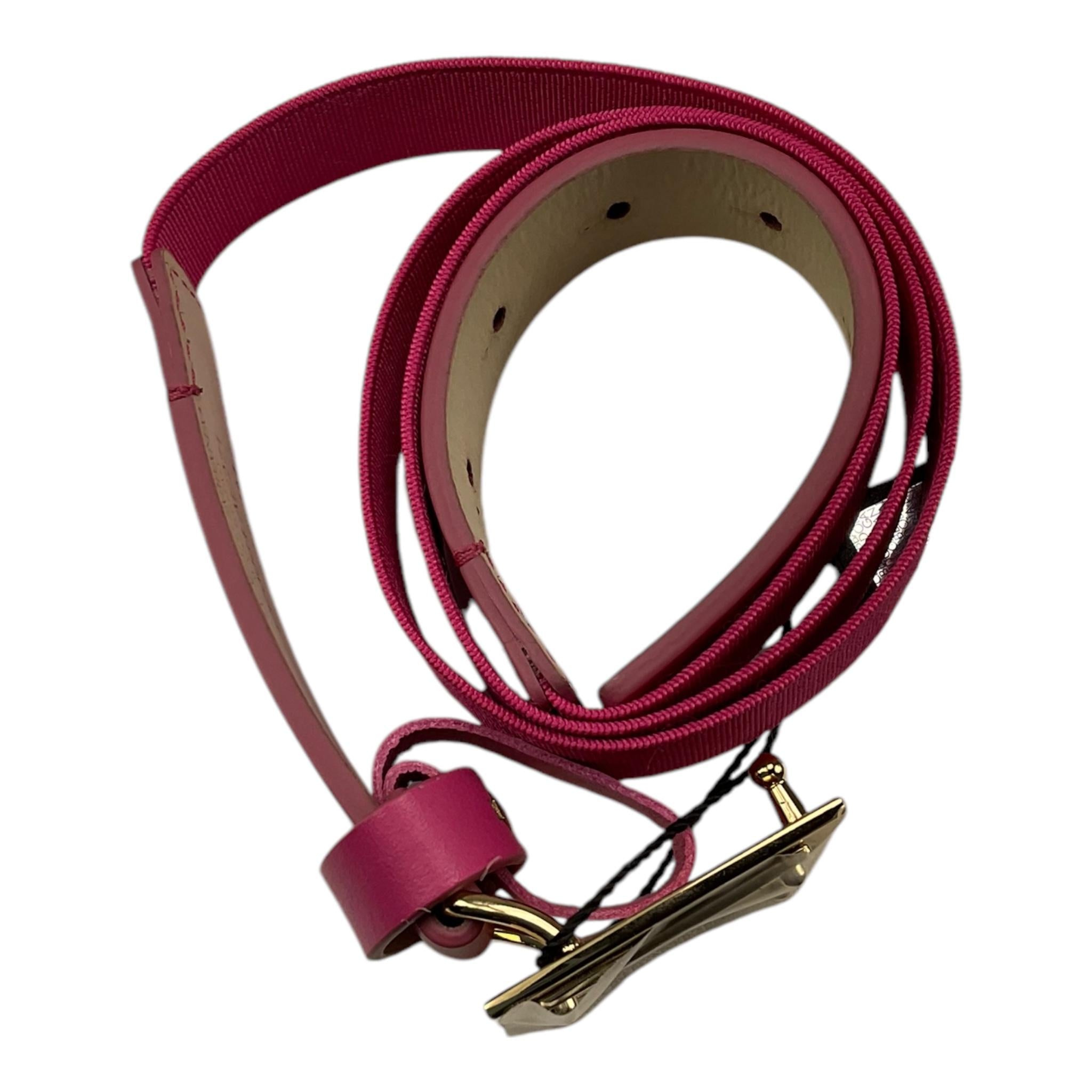 DOLCE & GABBANA cintura tinta unita con logo Fuxia per Bambina EE0064 FUXIA DOLCE & GABBANA 