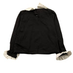 MISS GRANT shirt tinta unita con colletto in contrasto Nero per Bambina MG1150 NERO MISS GRANT 