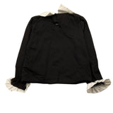 MISS GRANT shirt tinta unita con colletto in contrasto Nero per Bambina MG1150 NERO MISS GRANT 