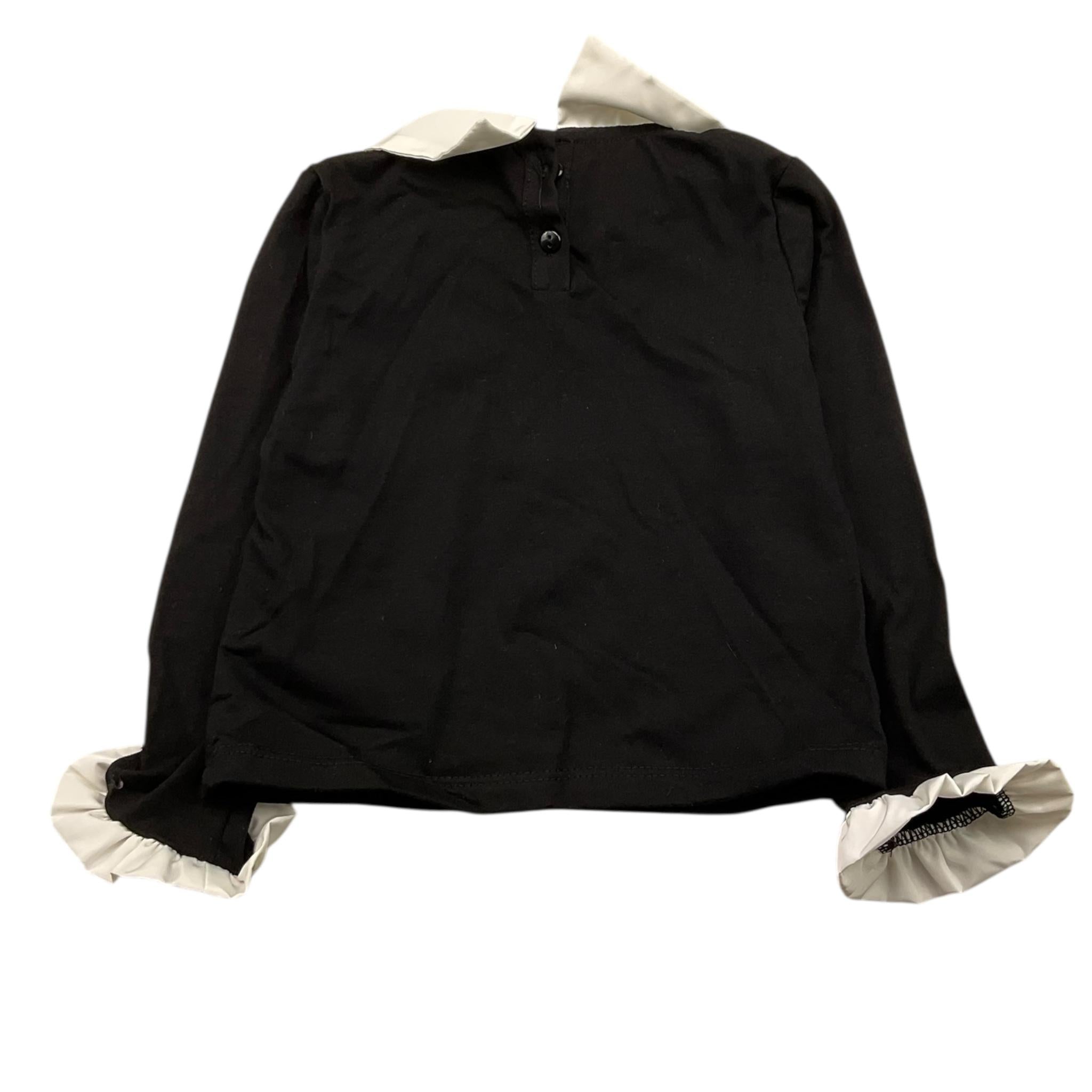 MISS GRANT shirt tinta unita con colletto in contrasto Nero per Bambina MG1150 NERO MISS GRANT 