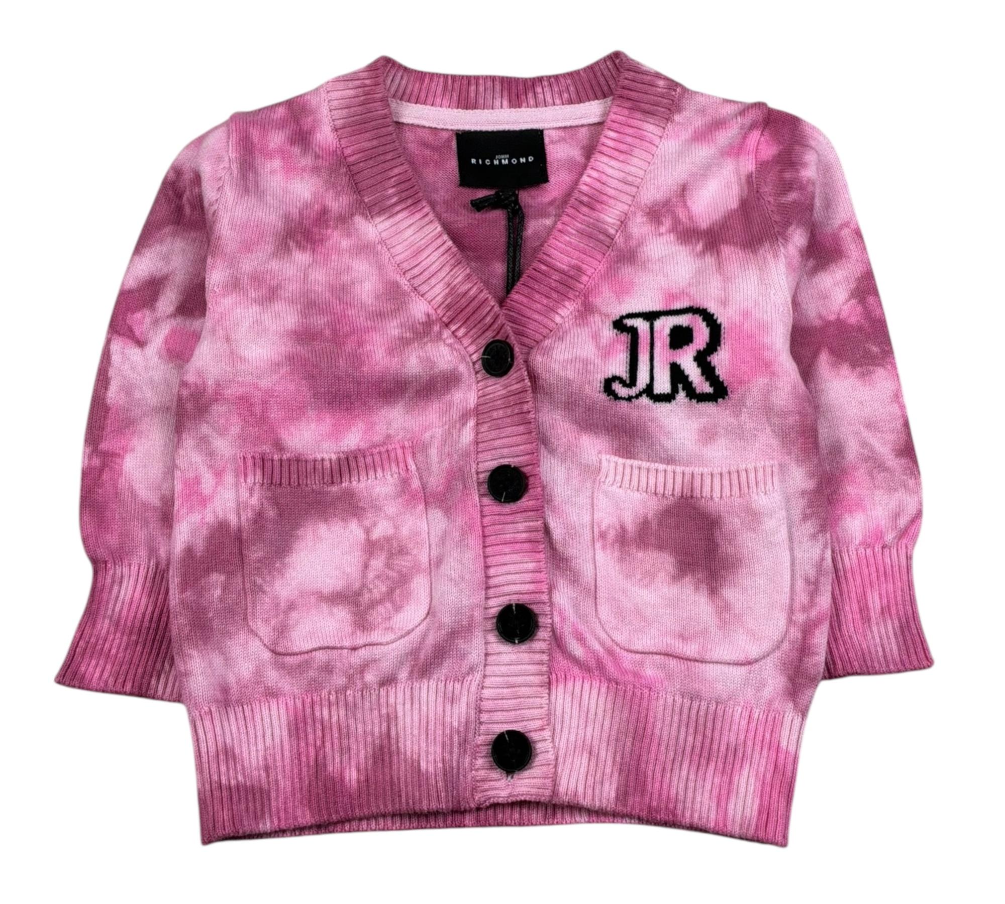 John Richmond Cardigan Tinta Unita con Logo per Neonata RIP26051CD ROSA JOHN RICHMOND 