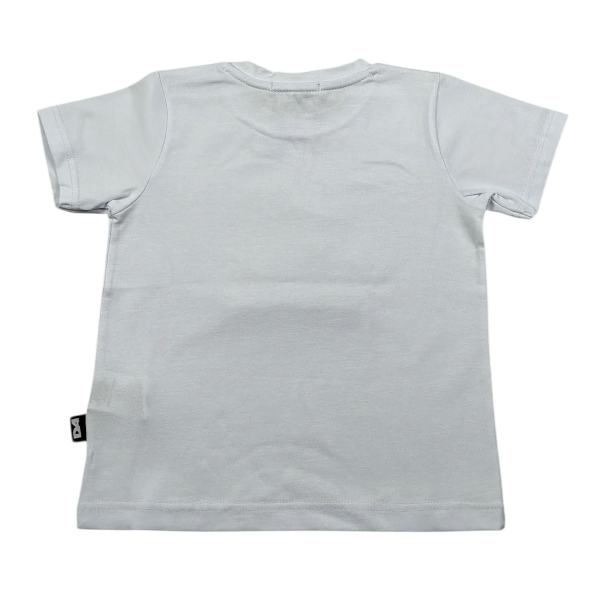 Daniele Alessandrini T-Shirt Girocollo Tinta Unita con Stampa per Bambino 1296M00261JX BIANCO DANIELE ALESSANDRINI 