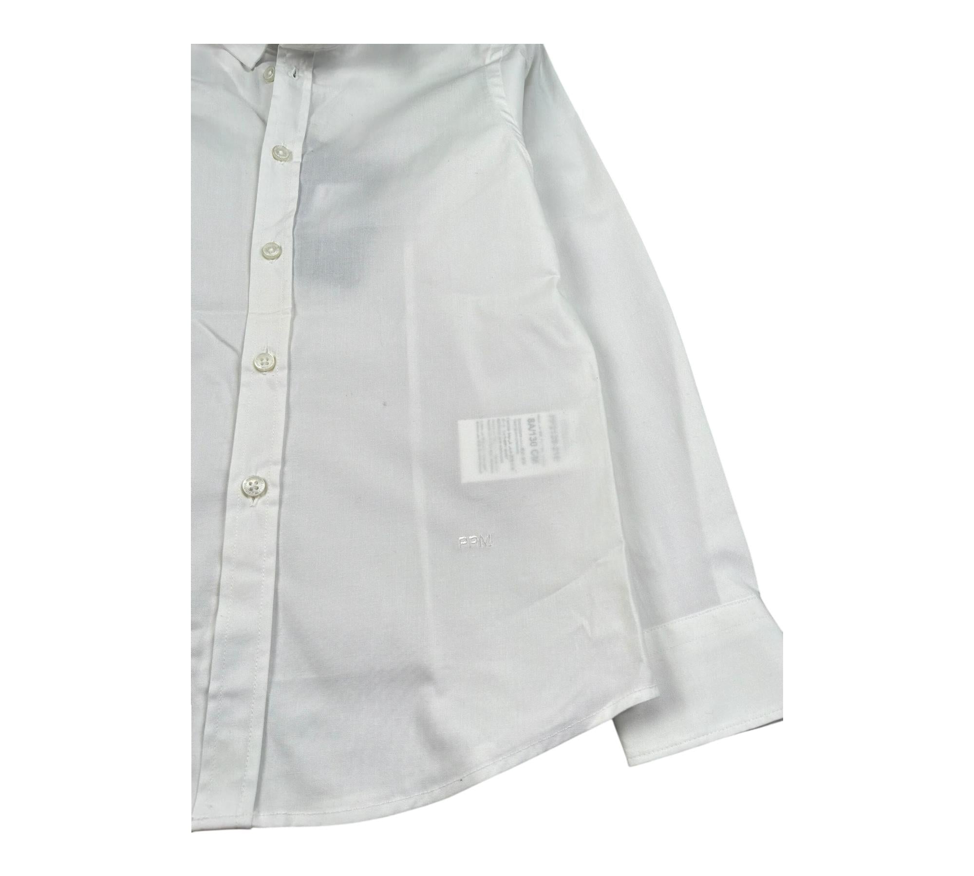 Paolo Pecora Camicia Manica Lunga Tinta Unita per Bambino PP2139 BIANCO PAOLO PECORA 