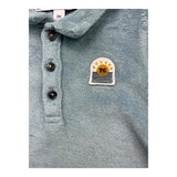 Tartine Et Chocolat Poloshirt, halbarm, einfarbig, mit hellblauem Aufdruck für Neugeborene