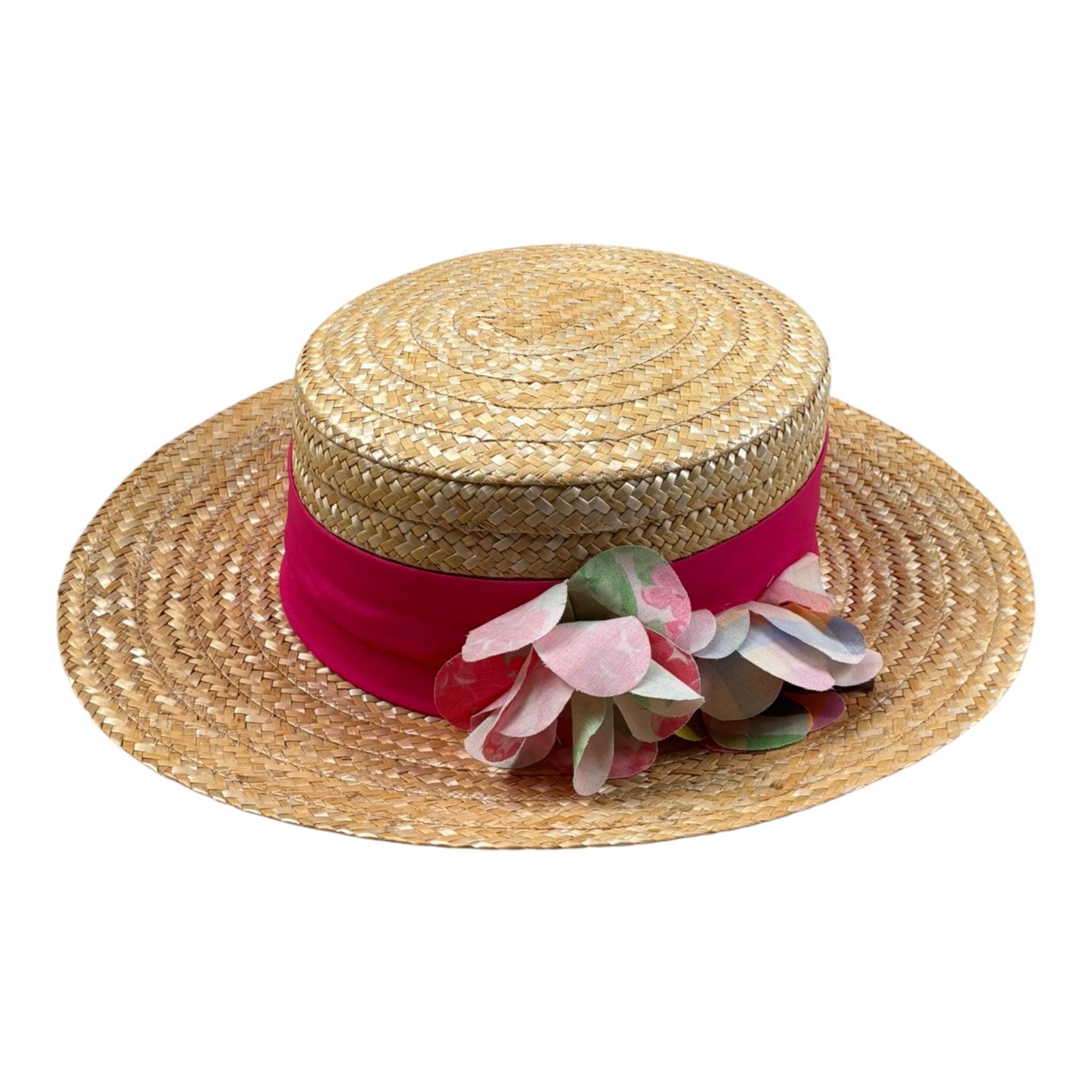 Nanan Cappello Tinta Unita di Paglia  per Bambina E24487MDF BEIGE NANAN 