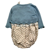Marlu' 3-teiliges Set Shirt-Strampler-Jersey Beige für Neugeborene Baby Mädchen