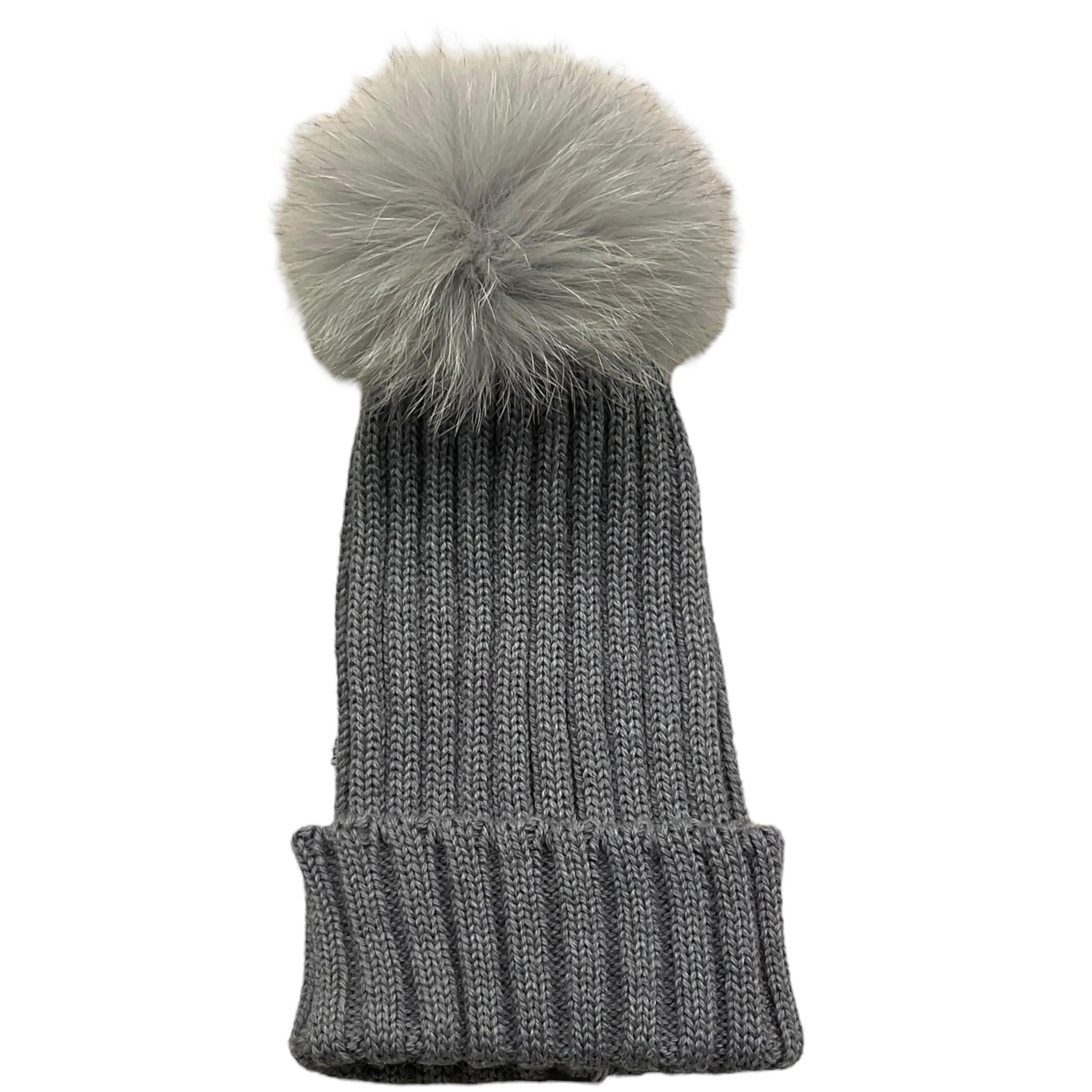 BABY LORD cappello tinta unita con pon pon Grigio per Neonata 628N GRIGIO BABY LORD 