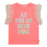 Billieblush Mädchen T-Shirt, einfarbig, neonpink