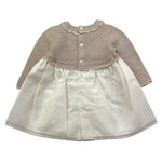 MAYORAL abito bicolore con fantasia pois Bianco/fango per Neonata 2883 BIANCO/FANGO MAYORAL 