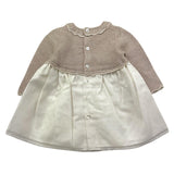 MAYORAL abito bicolore con fantasia pois Bianco/fango per Neonata 2883 BIANCO/FANGO MAYORAL 