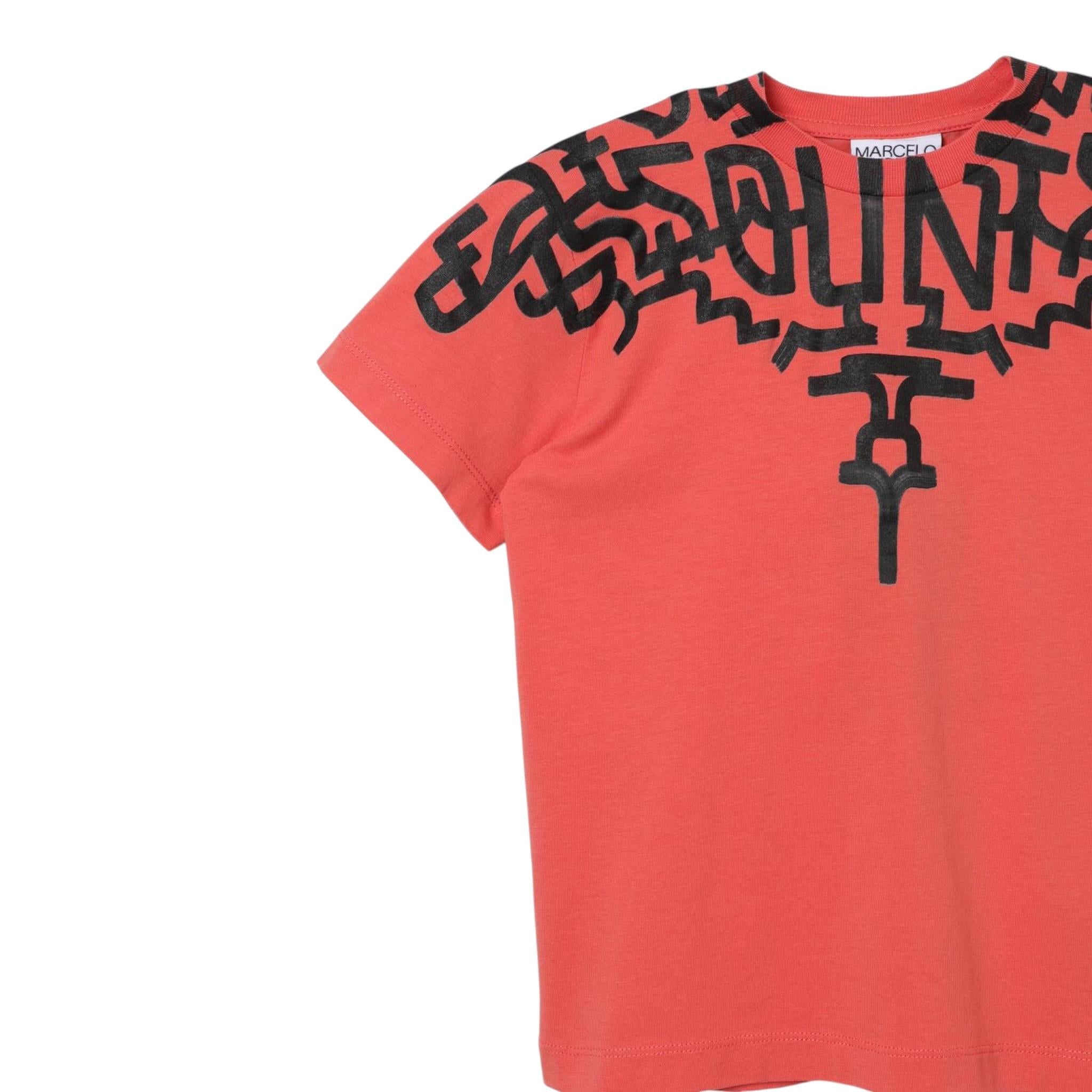 Marcelo Burlon T-Shirt Girocollo tinta unita Rosso per Bambino CBAA001S4JE ROSSO MARCELO BURLON 