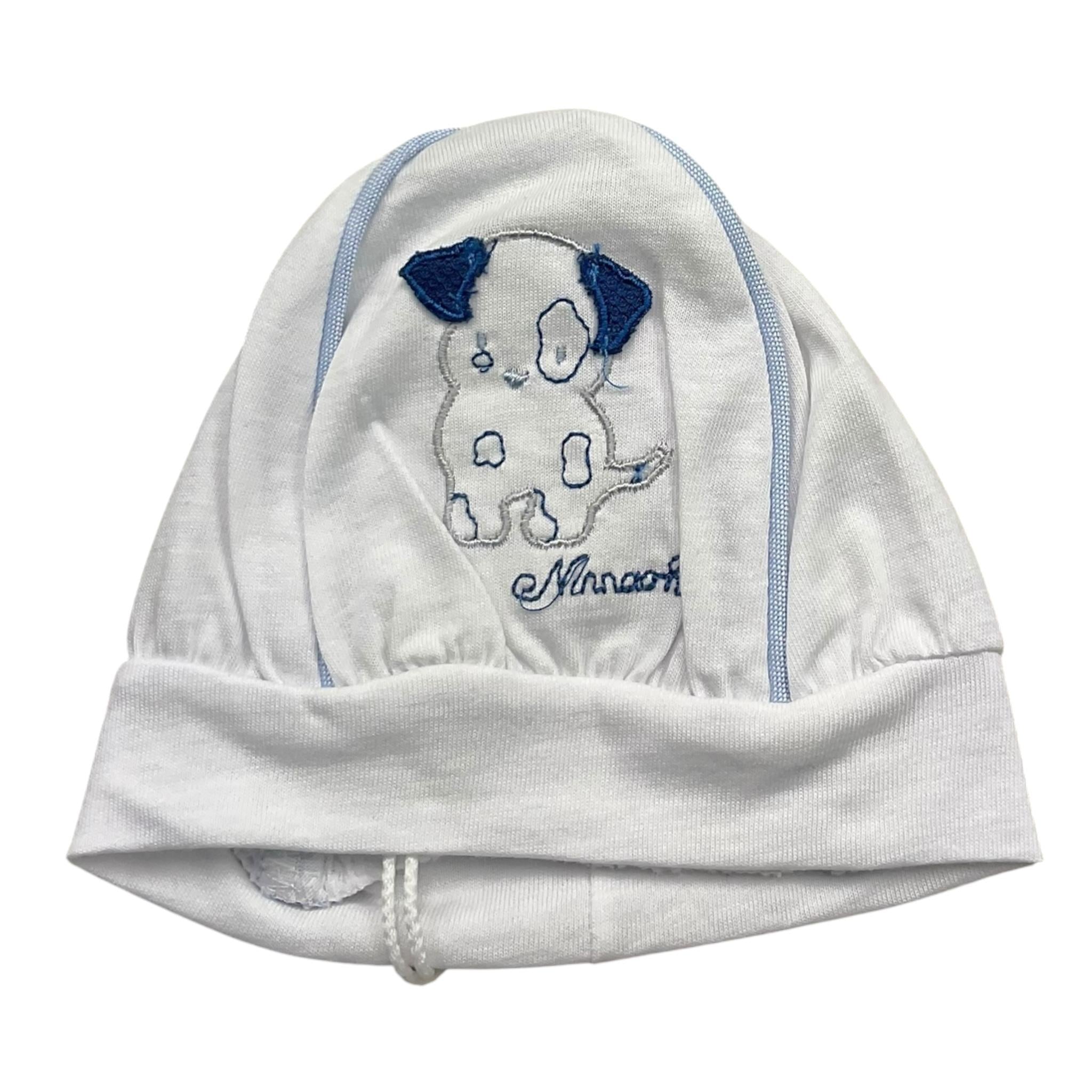 Ninnaoh Cappello Tinta Unita con Stampa per Neonato E18314 BIANCO NINNAOH 
