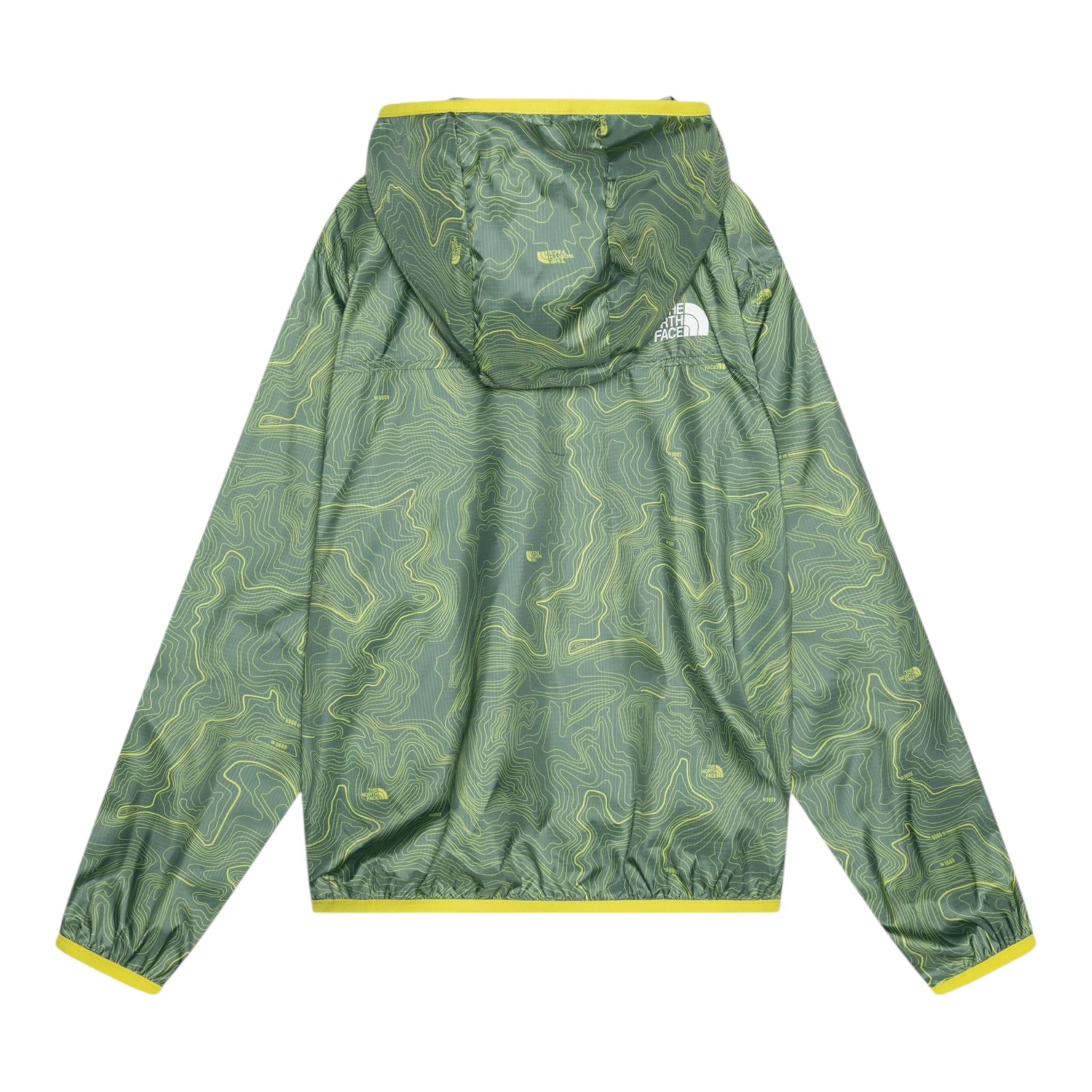 The North Face Giubbino Tinta Unita con Stampa Zip E Cappuccio per Bambino NF0A8ANM64T VERDE THE NORTH FACE 