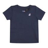 K-Way T-Shirt Girocollo Tinta Unita con Logo per Bambino K4114WWXX BLU K-WAY 
