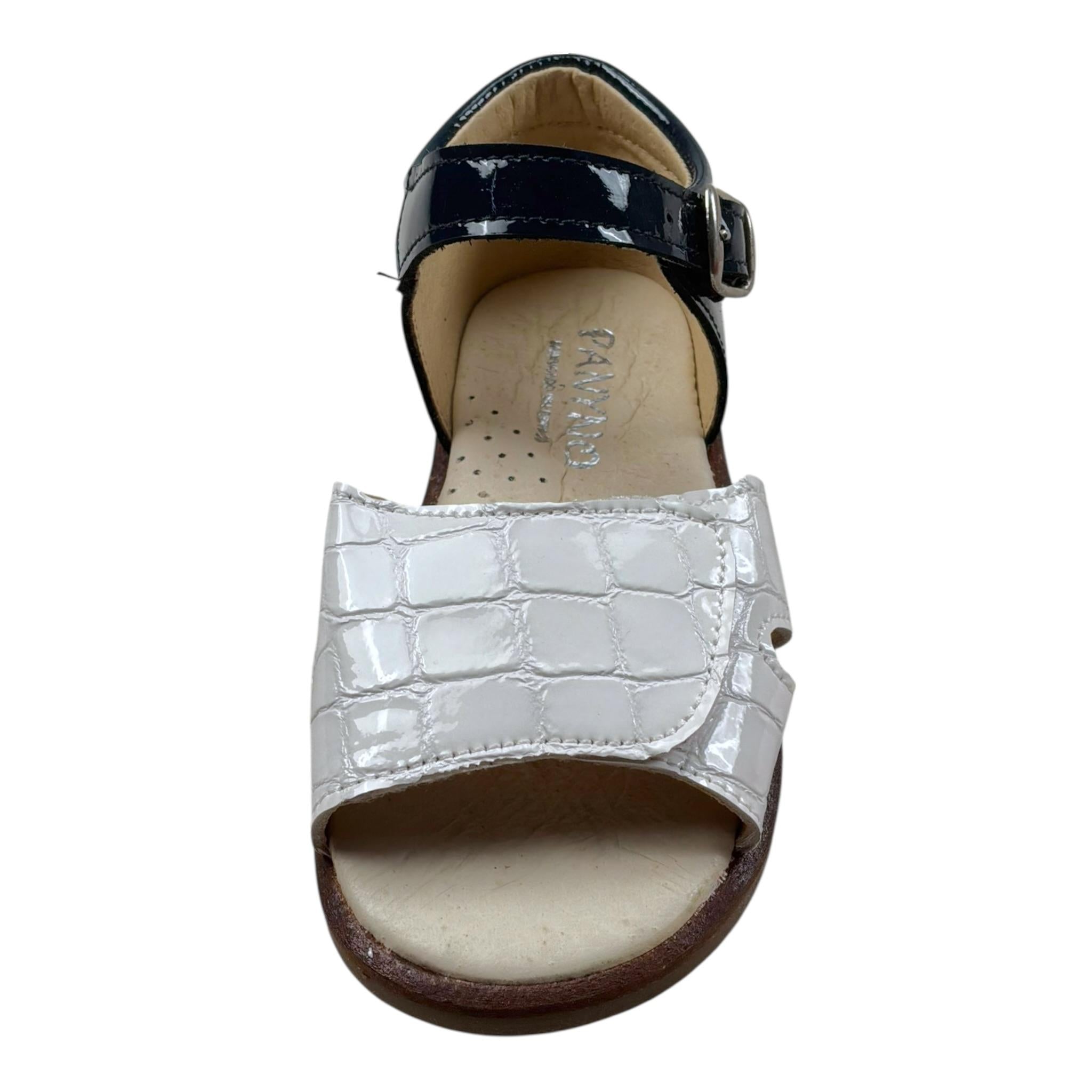 Panyno Sandalo Bicolore con Strappi per Neonata B2816N BIANCO/NERO PANYNO 