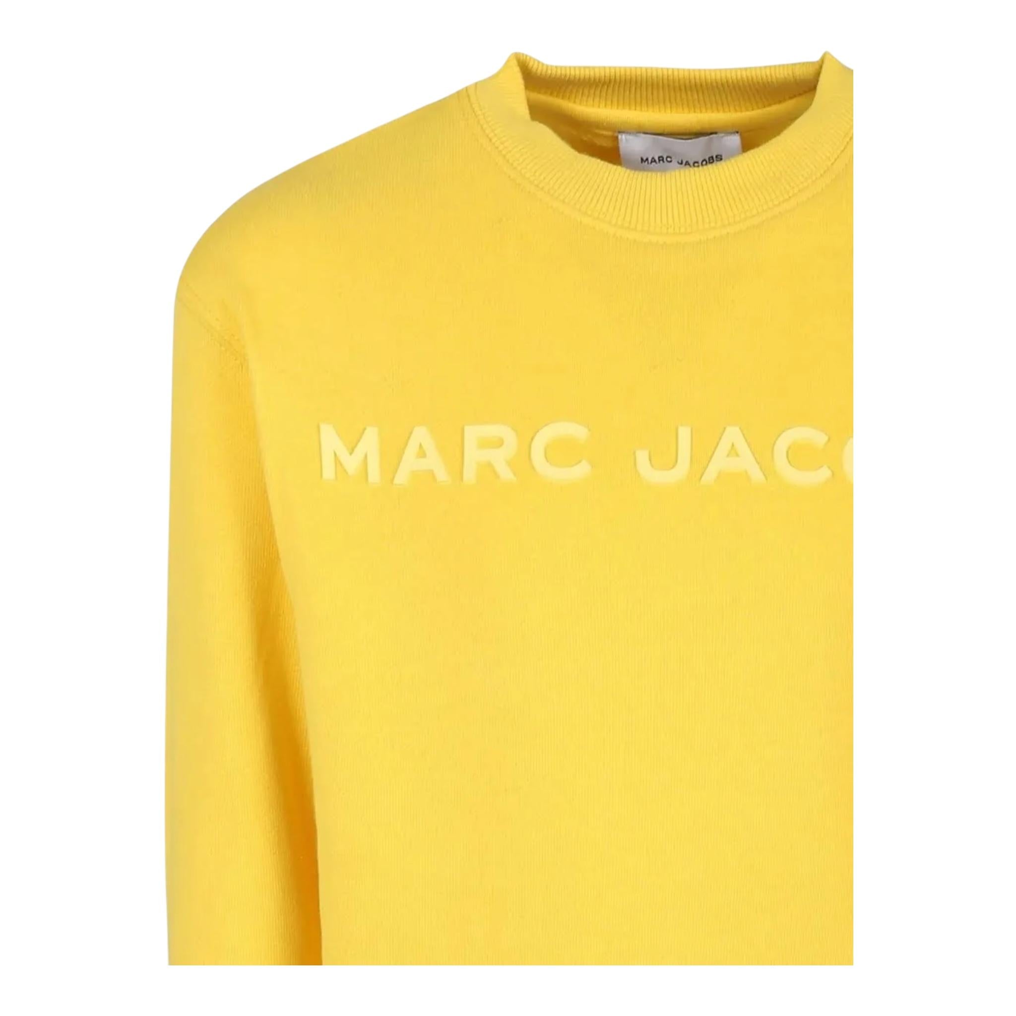 KARL LAGERFELD felpa girocollo tinta unita con stampa Giallo per Bambino W60319X GIALLO KARL LAGERFELD 