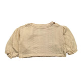 Play Up Closed Sweatshirt Einfarbig Perforiert Creme Für Baby Mädchen